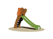 Scivolo Juma Giochipark H98cm in acciaio inox con sponde in legno o polietilene - Wood