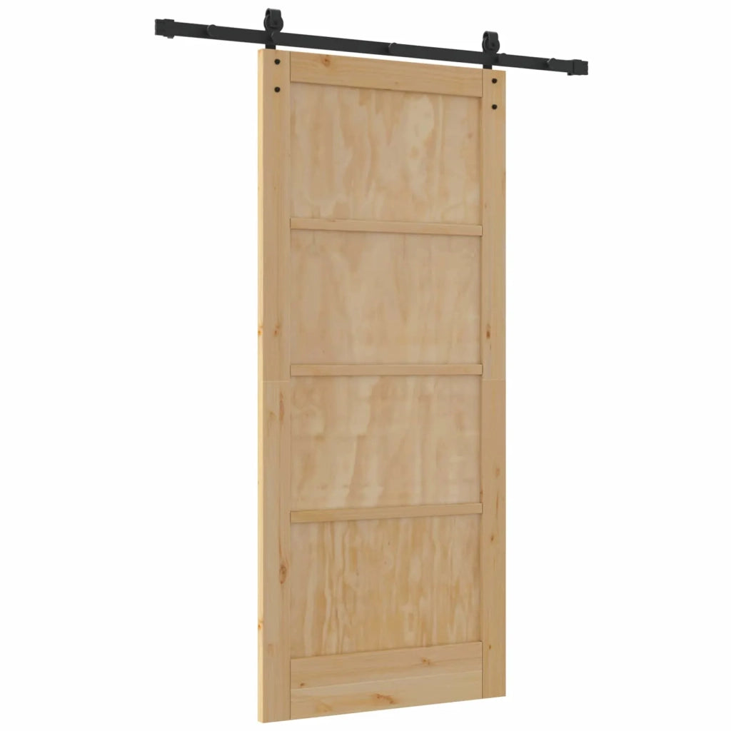 Porta scorrevole Naturale 86 x 198,5 cm Legno Massello di Pino