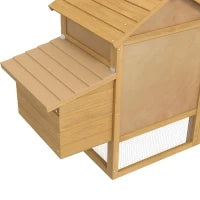 Pollaio Prefabbricato in Legno per 2 Galline con Recinzione e Nido per Cova, 150.5x54x87cm