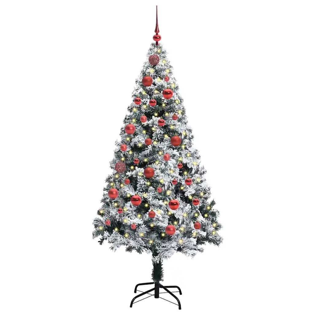Albero di Natale Artificiale-Albero Natalizio con 150 LED Bianco 150 cm 133333