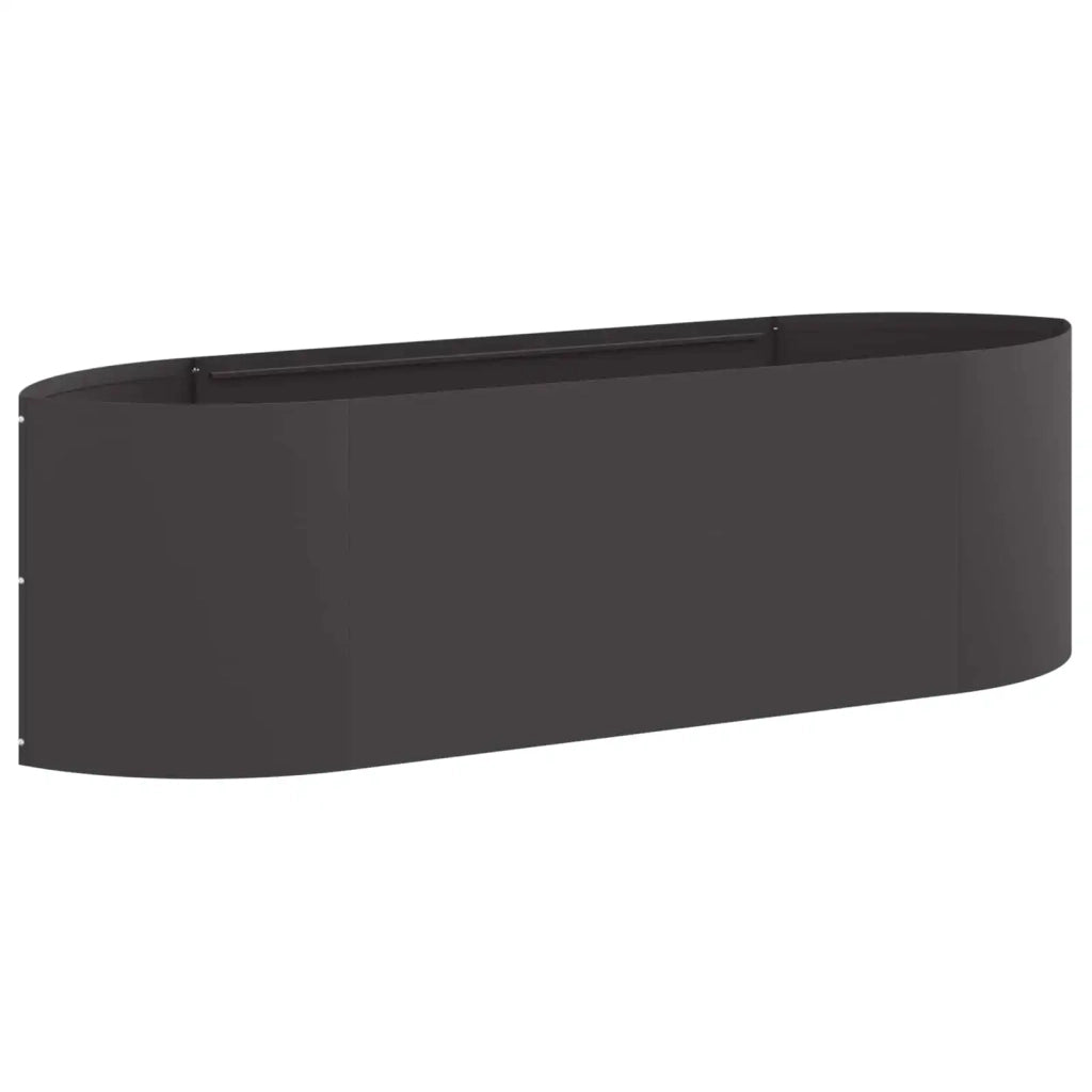 Letto rialzato da giardino Nero 140 x 40 x 40 cm Acciaio 8011712