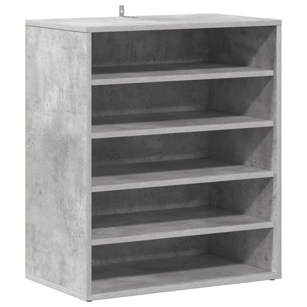 Scarpiera Grigio Cemento 60x35x70 cm in Truciolato