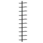 Portavini da Parete per 10 Bottiglie Nero in Metallo cod mxl 53557