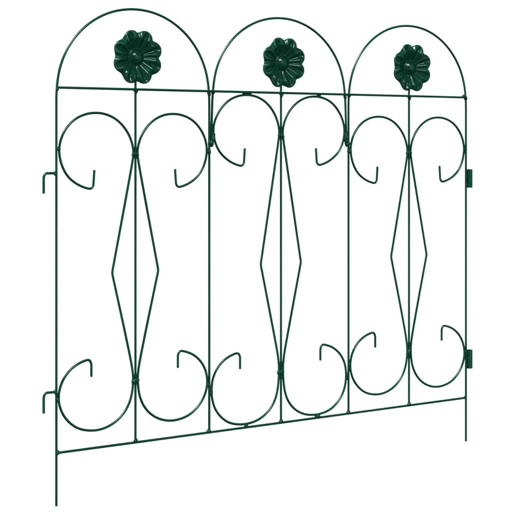 Recinzione per Giardino 5 pz Verde Acciaio CFW5376103
