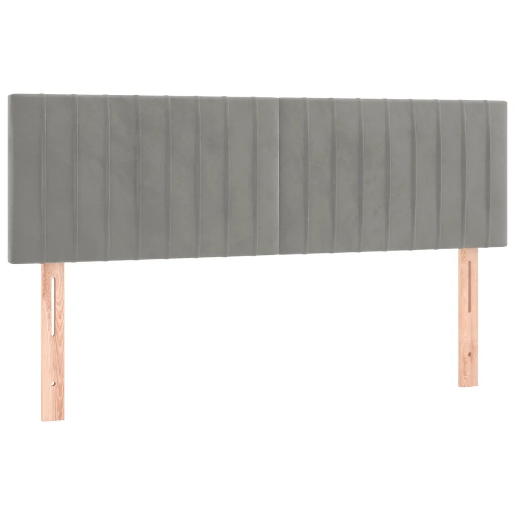 Testiere 2 pz Grigio Chiaro 72x5x78/88 cm in Velluto