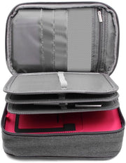 Etui Grande 72 Sloti Dimensioni 23 × 16 × 7 cm Etui Portatile Etui Rimovibile Grande per Ragazzi Ragazze Adulti (Grigio)