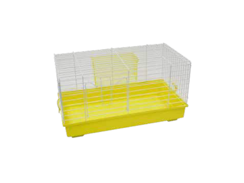 Gabbia roditori 2 dimensioni Ropet senza accessori fondo giallo - cm 55x31x30h