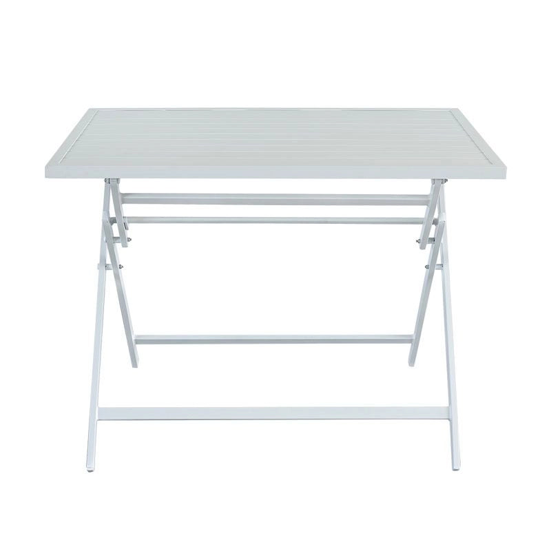 Tavolo da esterno pieghevole DIONISO, in alluminio, 100x70 cm - Tavolo Da Esterno Pieghevole Dioniso, In Alluminio, 100x70 Cm Colore Bianco