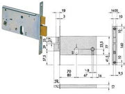 1pz serratura infilare fasce catenaccio scrocco mm77 h 44460 mm90 cod:ferx.fer244442