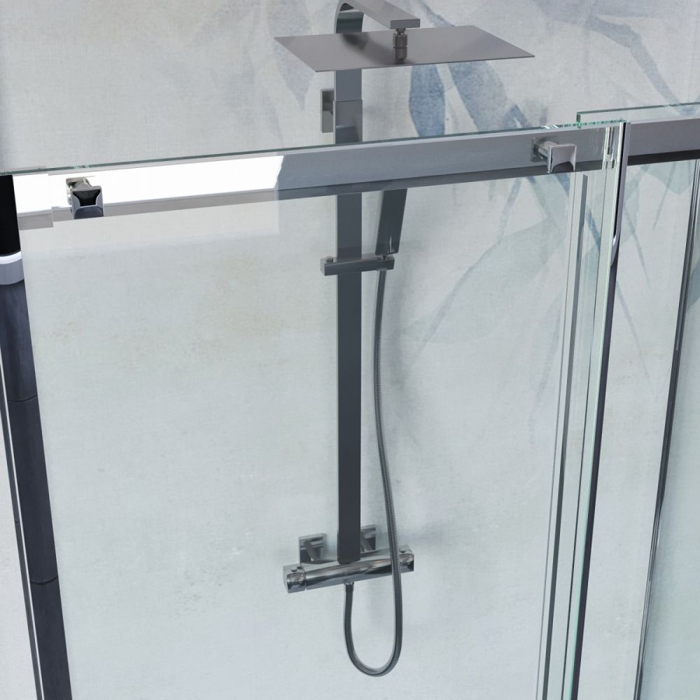 Box Doccia Anta Scorrevole Cristallo 8 mm Trasparente - Target - Misura: 150 x h200 cm 