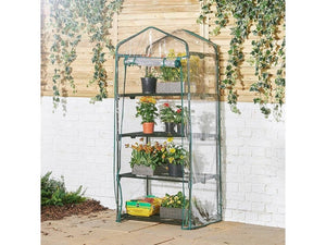 serra da giardino in acciaio cm. 69x49x160 h col. verde cod:ferx.vit53303