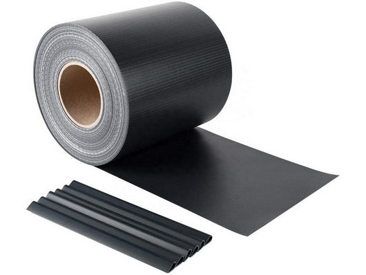 striscia frangivista in pvc + 20 clip (450 gr/m) cm. 19x35 mt col. antracite cod:ferx.vit54316
