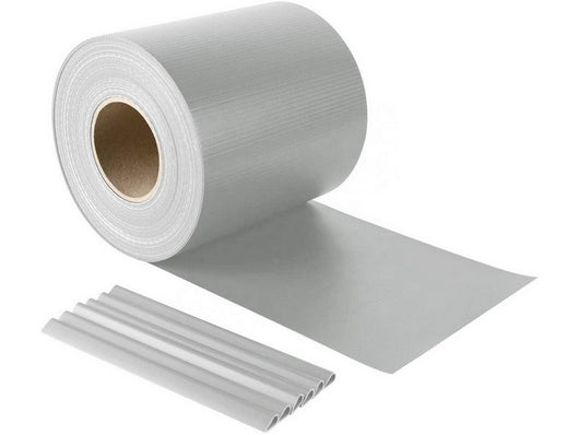 striscia frangivista in pvc + 20 clip (450 gr/m) cm. 19x35 mt col. grigio cod:ferx.vit54317
