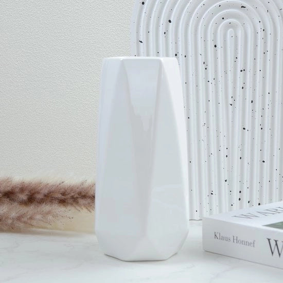 Vasi ceramici, decorazione boho per pampas in vaso di fiori secco, vasi moderni e piccoli per decorazione di tavolo, libreria, soggiorno, bagno, ufficio