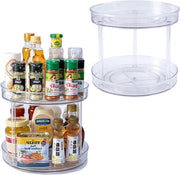 Cassetto Rotante per Raccogliere Spezie per Cucina, Cassetti per Frutta Snack Insalata per Armadio, Raccogli Organi per Cucina, Bagni, Camere da Pranzo, Tavolo, Cosmetici e Prodotti di Bellezza (2 strati 1 set)