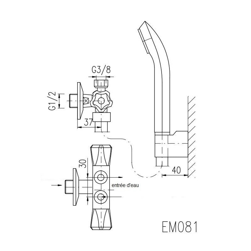 Lavabo rotondo da appoggio senza foro BE 44,5x44,5x21,5 cm