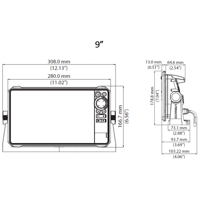 HDS PRO 9 SENZA TRASD. HDS PRO 10" WITH TRANSDUCER ACTIVE IMAGING HD