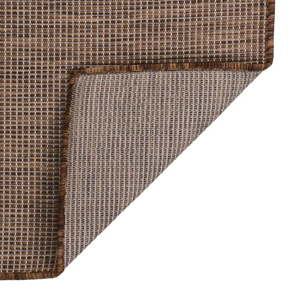 Tappeto da Esterni a Tessitura Piatta 200x280 cm Marrone cod mxl 70886