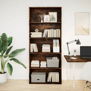 Libreria Rovere Fumo 80x30x189 cm in Legno Multistrato 3314673