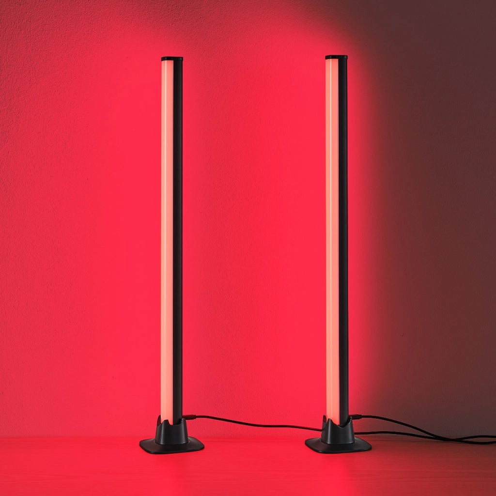 Lampada da tavolo musicale RGB con telecomando nera 55cm 2pz
