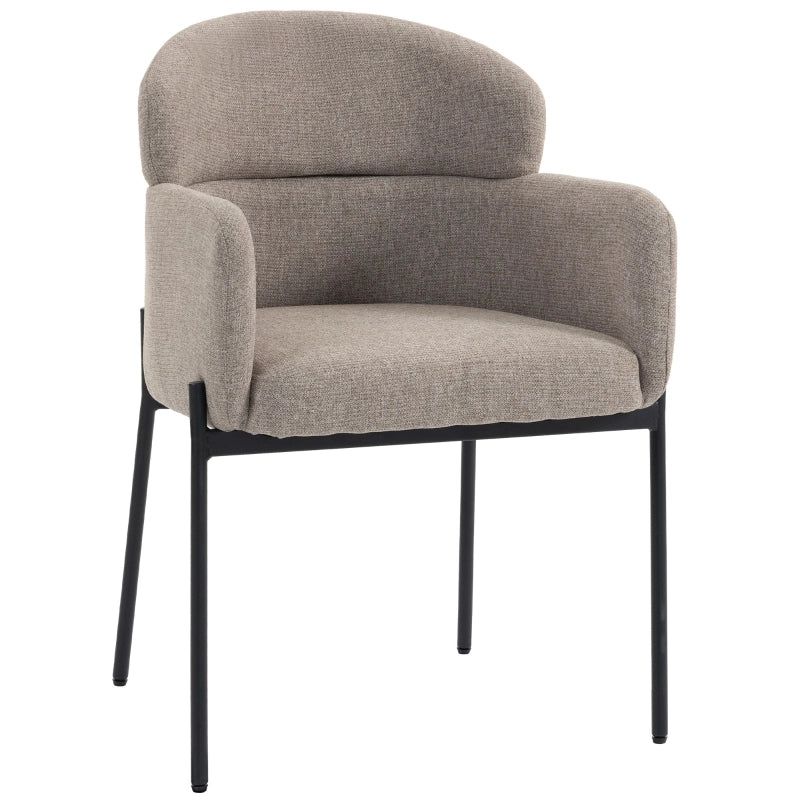 SEDIA Relax con braccioli 60 x 57 cm in poliestere color marrone chiaro