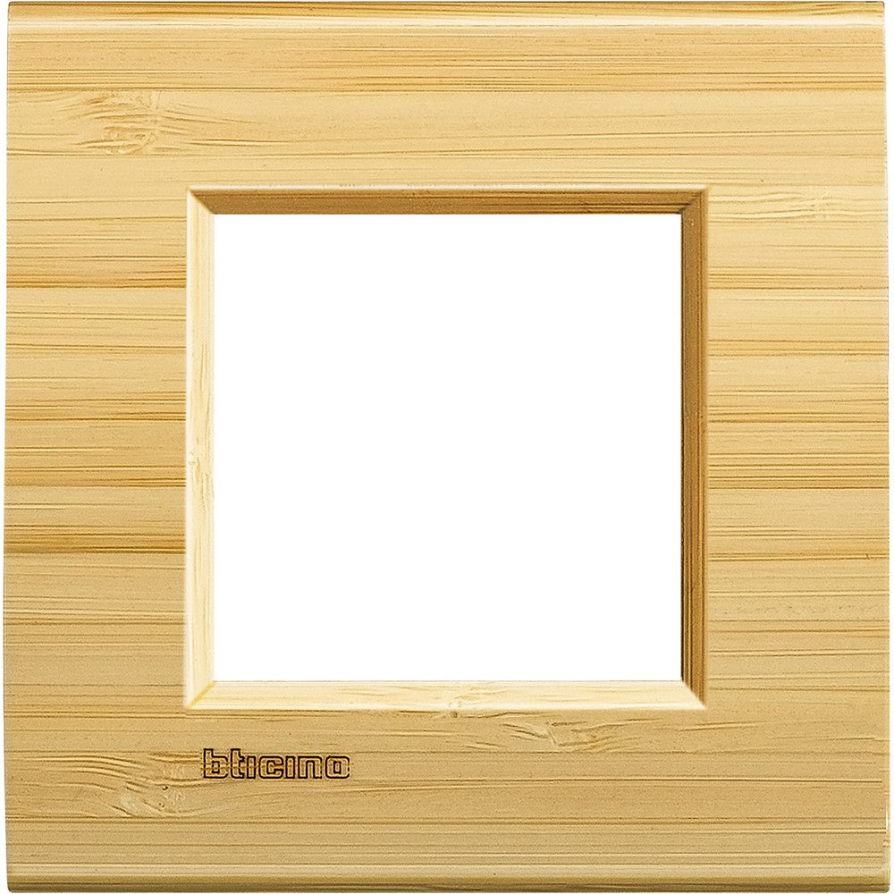 Living Light - Placca quadra 2P Bamboo - LNA4802LBA