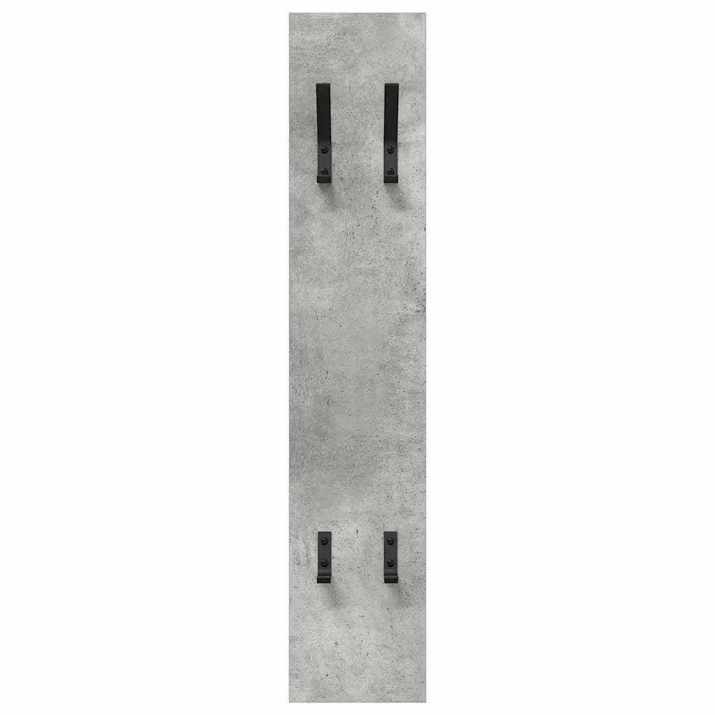 Appendiabiti a muro A parete Grigio cemento 20 x 1,5 x 100 cm 874462