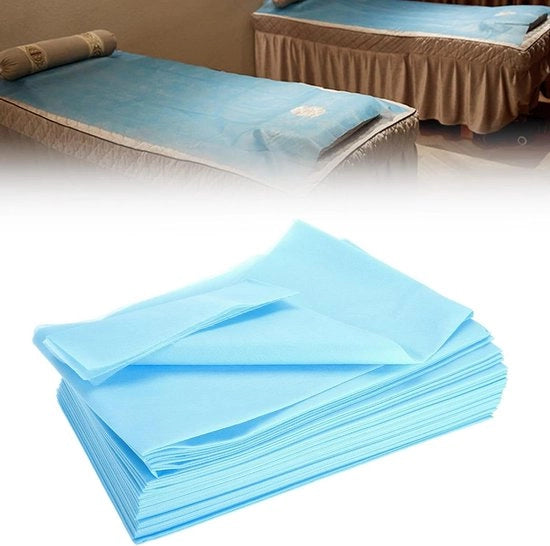 Prodotti per pulizia e disinfezione del letto - 10 pezzi di tessuto per massaggi per saloni di bellezza - lenzuola di cotone medico - colore blu.