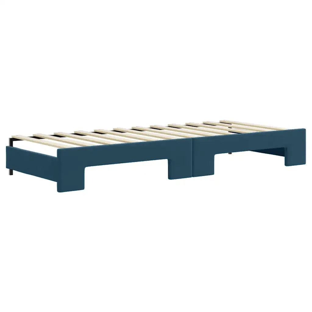 Divano Letto con Letto Estraibile Blu 80x200 cm in Velluto 3197293