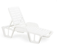 lettino fisso impilabile cm. 192x71x100 h col. bianco cod:ferx.vit32739