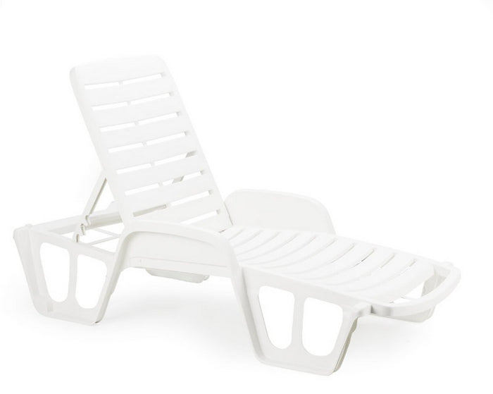 lettino fisso impilabile cm. 192x71x100 h col. bianco cod:ferx.vit32739