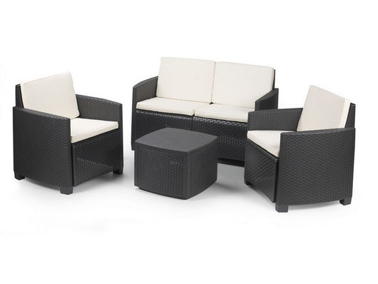 set da giardino etna col. antracite con 8 cuscini cod:ferx.vit49002