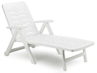 lettino pieghevole con ruote smeraldo cm. 189x72x96 h col. bianco cod:ferx.vit49003