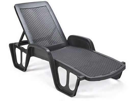 lettino fisso impilabile pool cm. 192x71x100 h col. antracite cod:ferx.vit51720