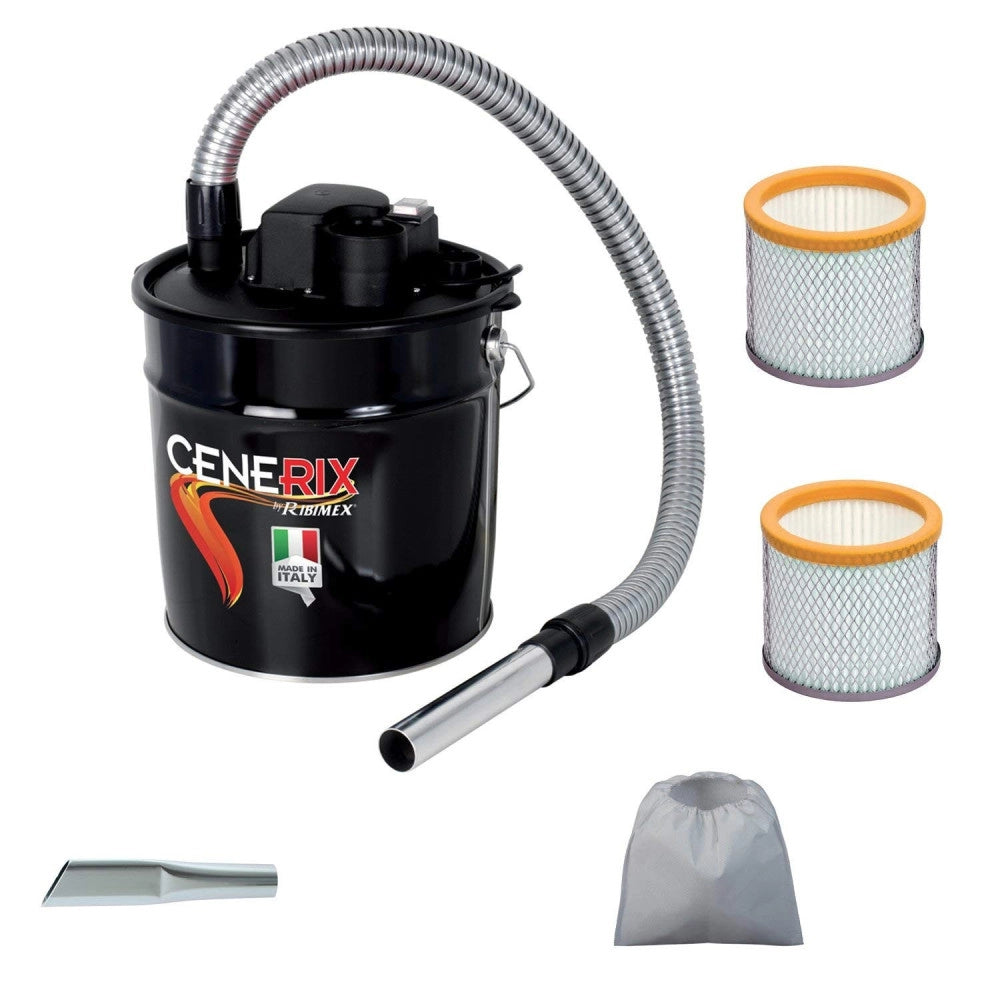 Trade Shop - Aspiracenere Ribitech Cenerix 1200w 18 Lt Bidone Cenere Stufe Pellet Camino -