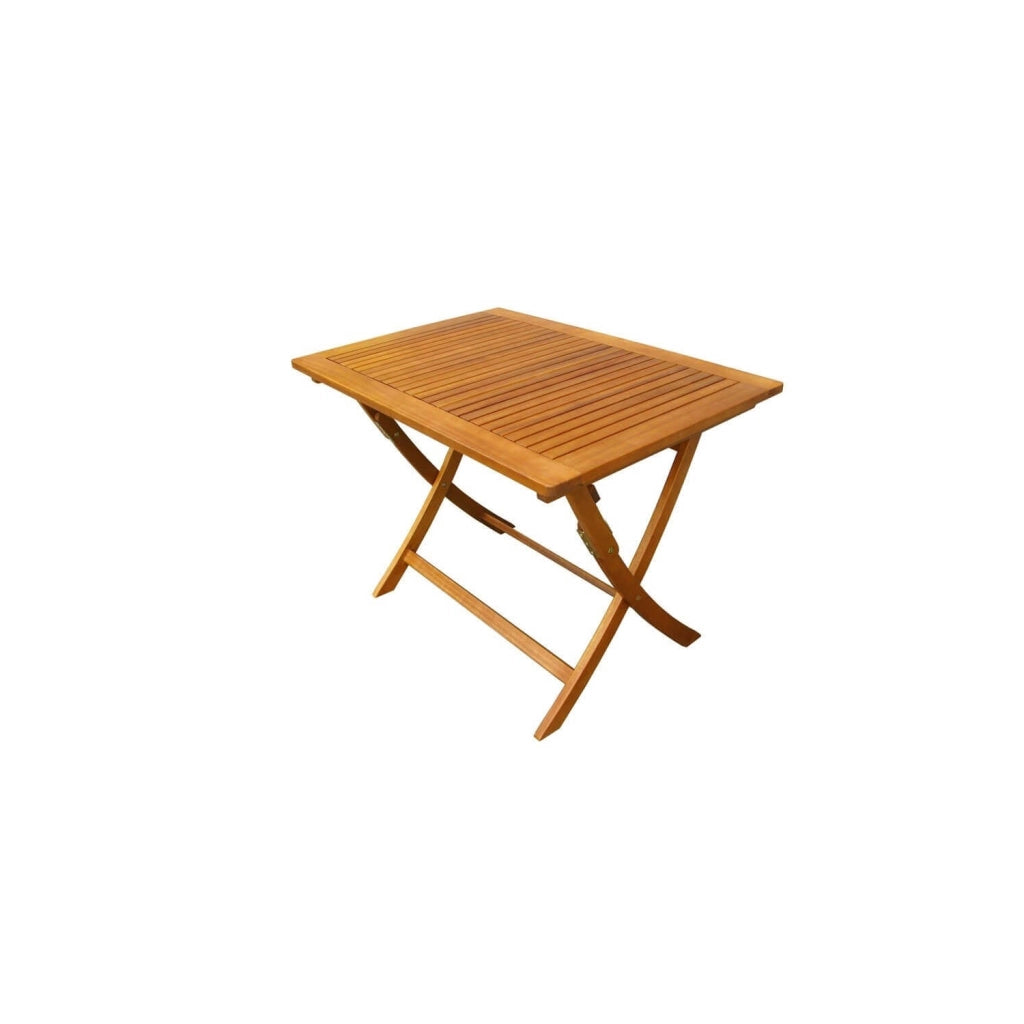 Tavolo pieghevole 70x100 cm in legno massiccio di acacia