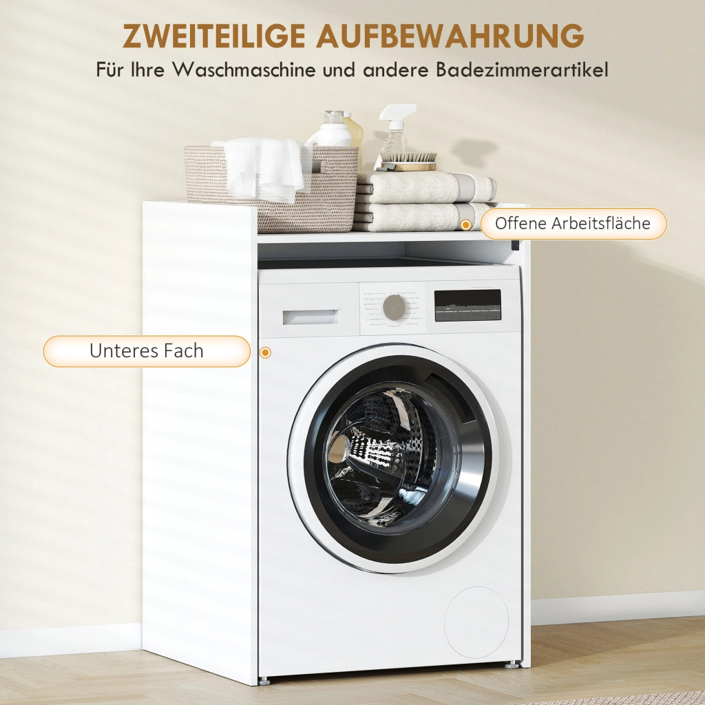 Mobile Bagno con Ripiano Aperto ¨C Zephmum ¨C Bianco 64x60x97.5 cm