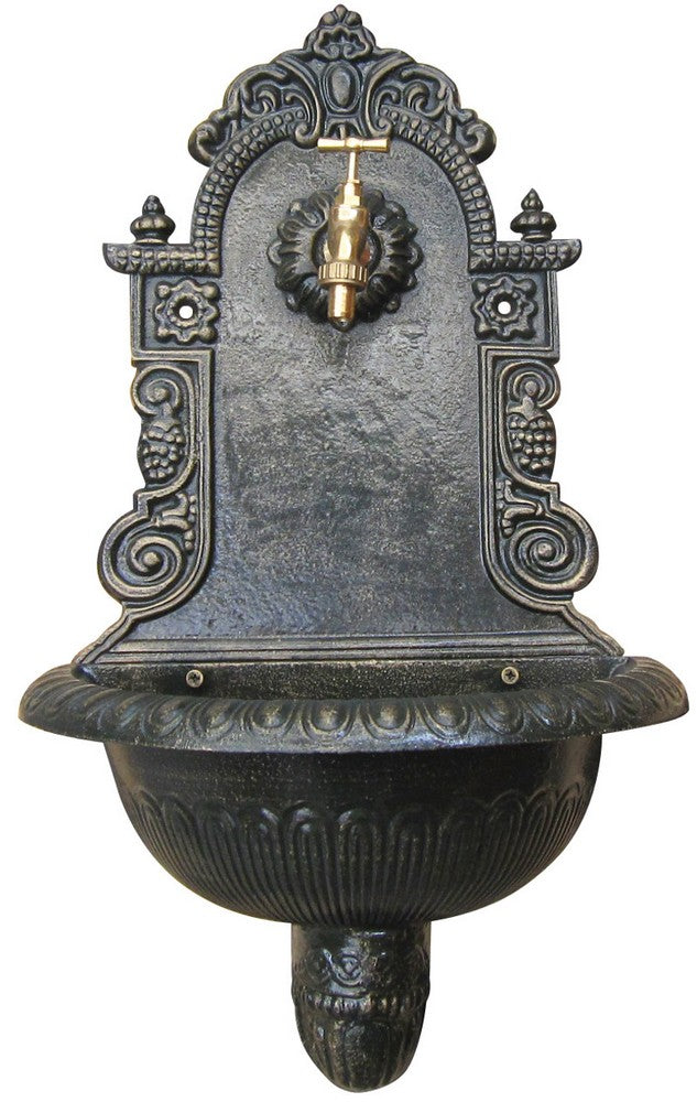 fontana in ghisa pantheon con rubinetto col. grigio cod:ferx.vit21973