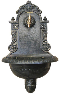 fontana in ghisa pantheon con rubinetto col. verde cod:ferx.vit18632