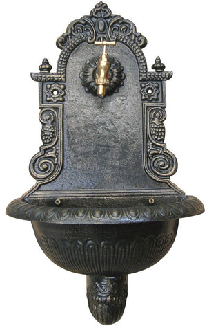 fontana in ghisa pantheon con rubinetto col. verde cod:ferx.vit18632