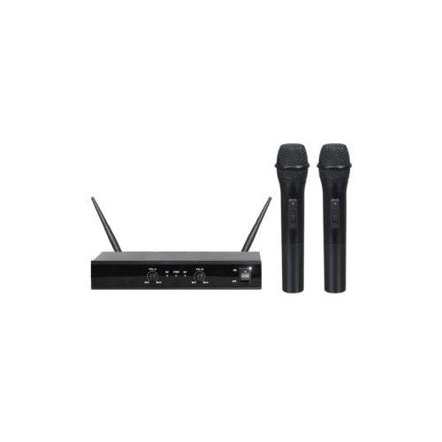 Kit microfoni karma set 5002 doppio radiomicrofono palmare uhf nero