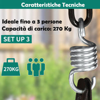 Dondolo da Giardino 3 Posti 172cm Tettuccio Regolabile Impermeabile Struttura Acciaio Beige