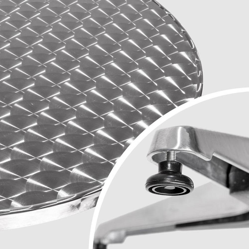 Tavolo Bar Bistrot 60cm Altezza Regolabile 70-110cm Pieghevole Acciaio e Alluminio