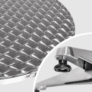 Tavolo Bar Bistrot 60cm Altezza Regolabile 70-110cm Pieghevole Acciaio e Alluminio