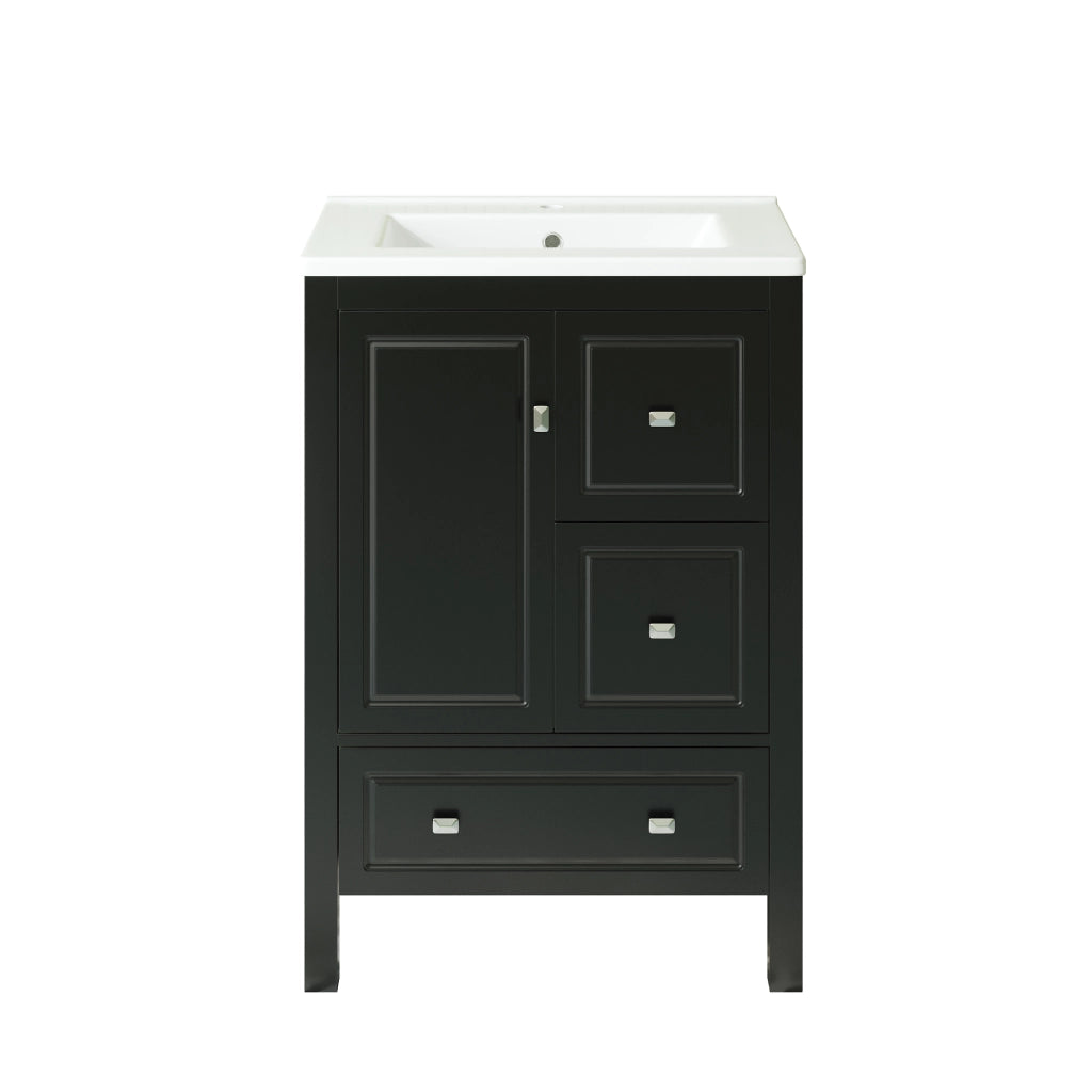 Mobile Sottolavabo con Cassetti e Anta ¨C Minimal ¨C Bianco Lucido 62x47x90cm