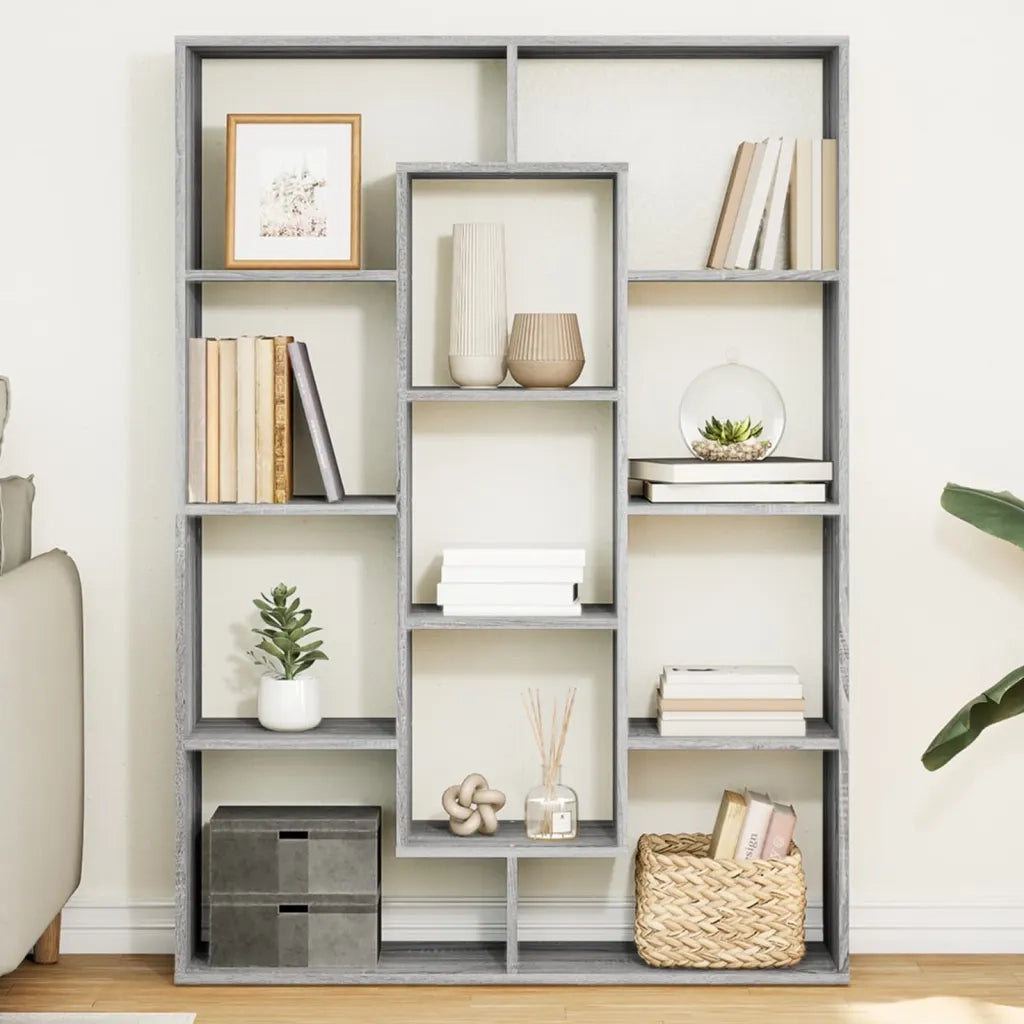 Libreria Grigio Sonoma 102x29x143 cm in Legno Multistrato 3310303