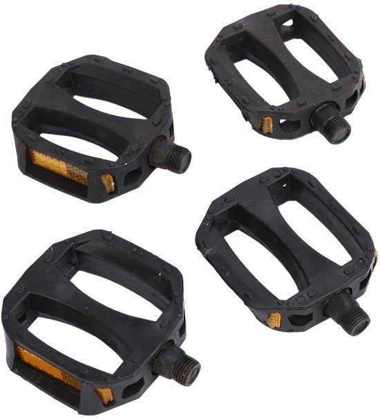 Pedaliera per bicicletta per bambini con striscia riflettente - facile da installare - costruzione duratura - cuscinetti a sfera a doppia guida - guida sicura - pedaliera per bicicletta con pedale per bambini