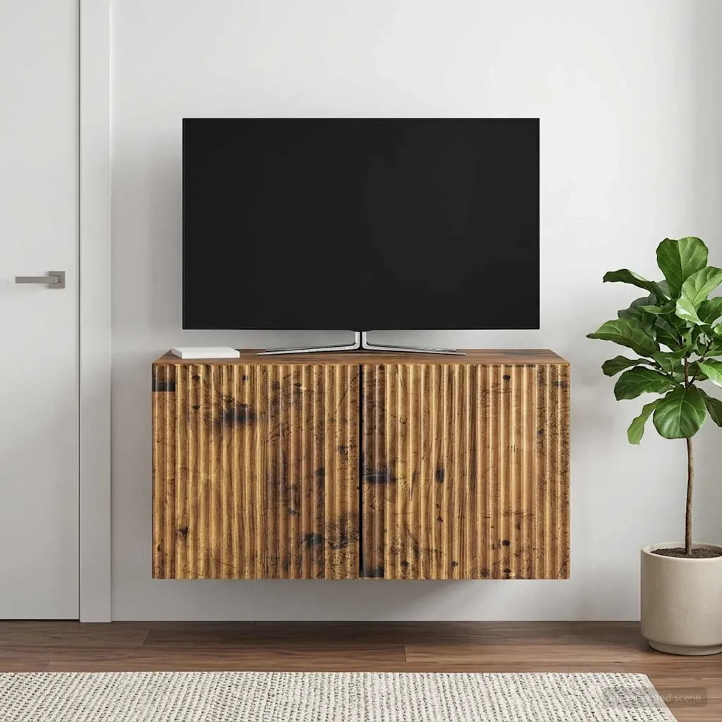Mobile Porta TV da Muro Legno antico 59,5 x 31 x 30 cm 898543