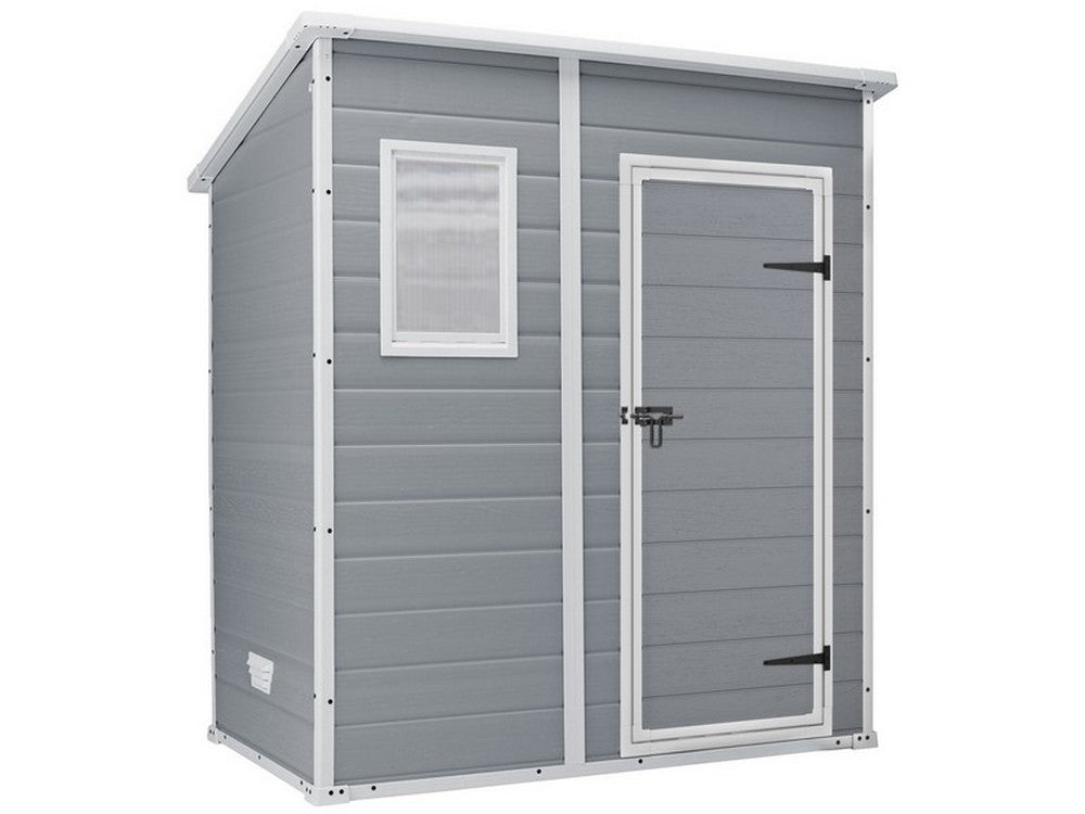 casetta da giardino manor 6x4 cm. 183,5x111x200,5 h col. grigio cod:ferx.vit50684