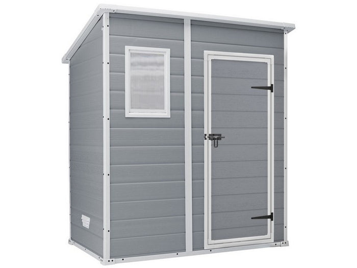 casetta da giardino manor 6x4 cm. 183,5x111x200,5 h col. grigio cod:ferx.vit50684